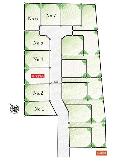The entire compartment Figure. Tachikawa Kamisuna-cho 3-chome Compartment Figure