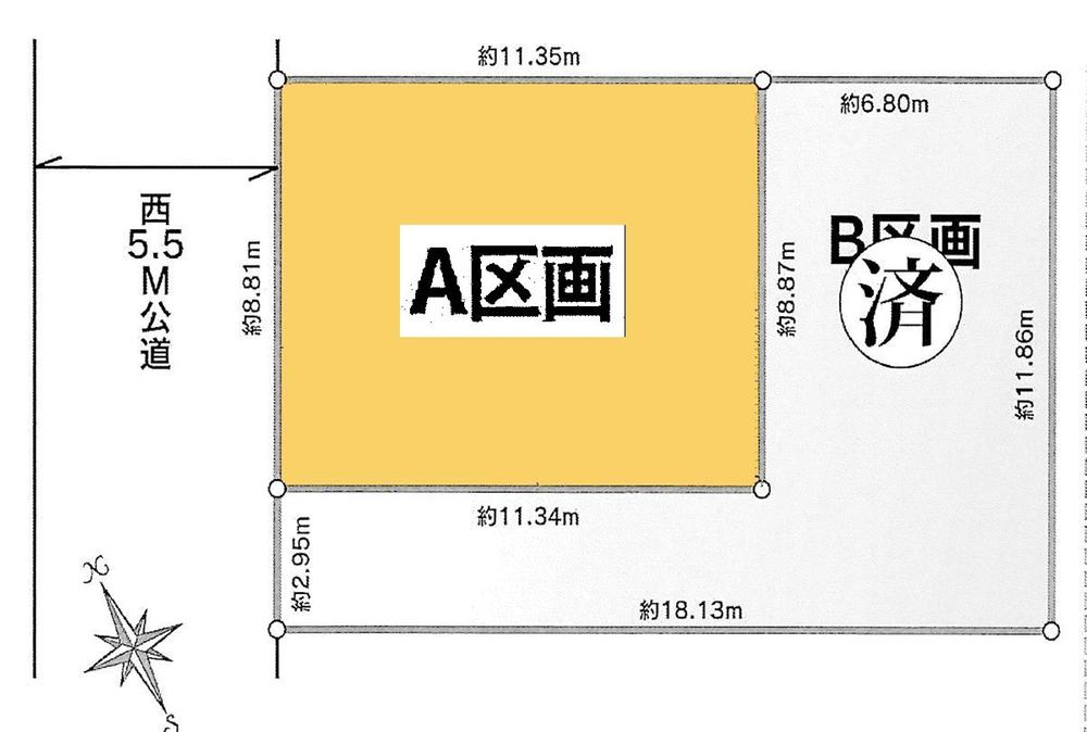 Compartment figure. Land price 34,800,000 yen, Land area 100.36 sq m compartment view