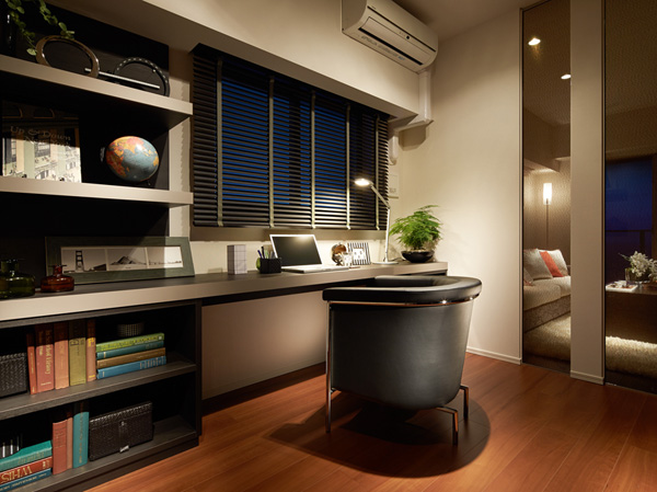 Interior.  [DEN] Listen to music, Or read a book. DEN to spend private time.