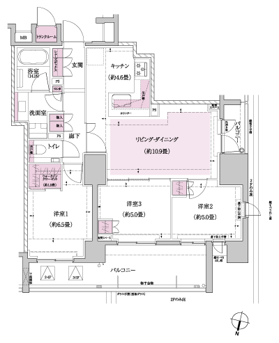 Floor: 3LDK + WIC + TR, the occupied area: 71.22 sq m, Price: 55,380,000 yen, now on sale