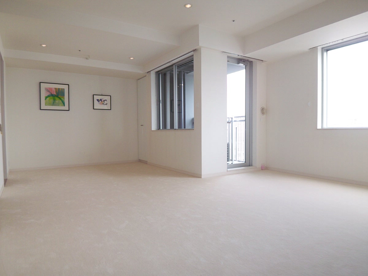 Living and room. Room white keynote. Floor is short haired carpet