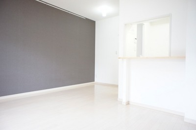 Living and room. Decorated in calm chic accent color