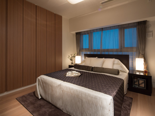 Interior.  [Master bedroom] Space of peace private space drifts texture on nonchalant. Wrapped gently family each and every, It will produce moments of relaxation.