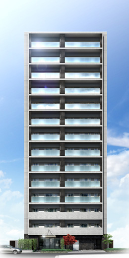 Shared facilities.  [Exterior - Rendering] The spirit of "clean rust" was based, Architectural beauty full of exterior design of the sum. Also, Balconies and glass handrail in the image of the surface of the pond that was also in the "Penglai Garden", It produces a refreshing sense of openness.