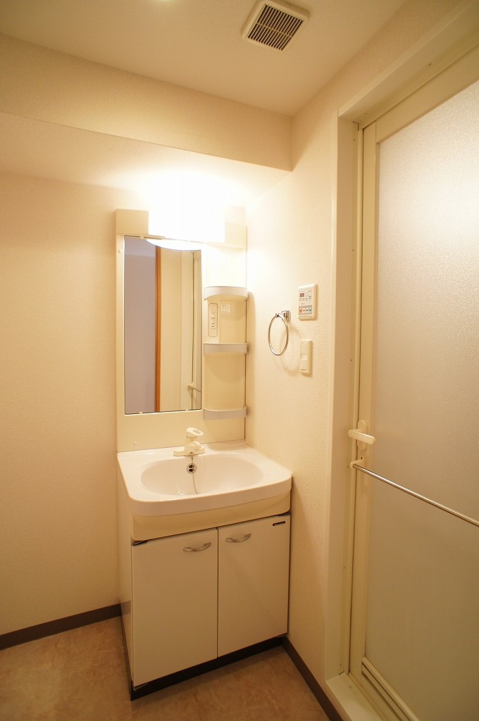 Washroom. There is a vanity in the dressing room space in front bathroom!