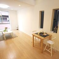 Living. Living room with large windows