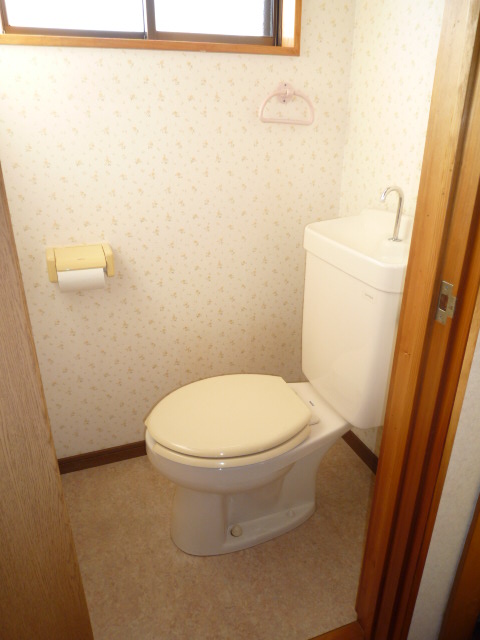 Toilet. Window is bright there.