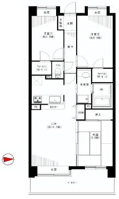 Floor plan. 3LDK, Price 29,800,000 yen, Occupied area 70.45 sq m , Balcony area 12.2 sq m
