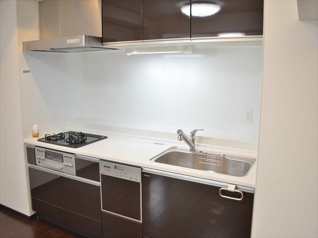 Kitchen. Happy kitchen with a dishwasher