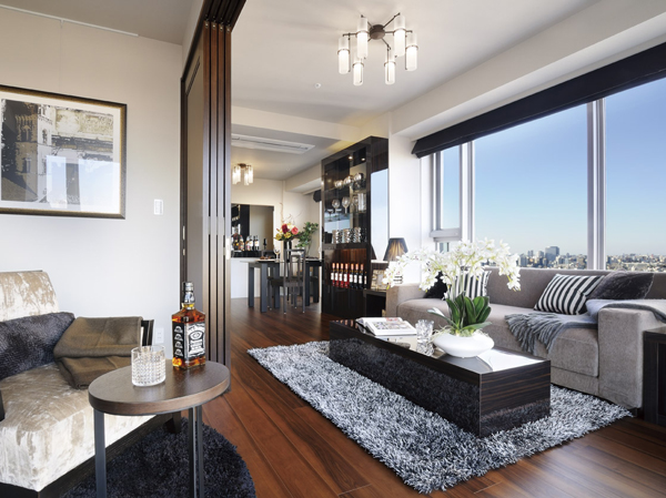 Living.  [80D type / living ・ dining] Custom Order apartment which enables semi-order-made interior design even after building completion. You can choose a "dwelling unit," "floor plan", "from three interior color" favorite at no charge.  ※ There application deadline (80D type building in the model room 23 floors from January 2013 shooting)