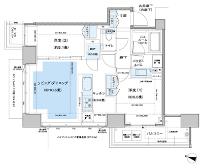 Floor: 2LD ・ K + N (storeroom), the occupied area: 55.88 sq m, Price: 50,800,000 yen, now on sale