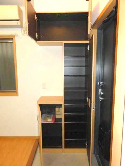 Entrance. Storage lot