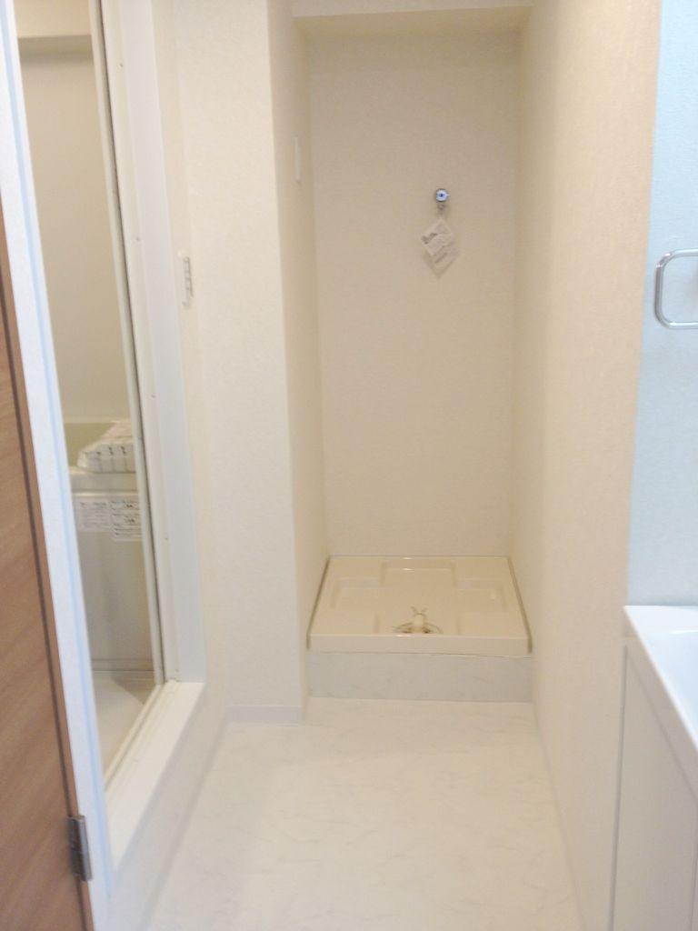 Wash basin, toilet. Washroom
