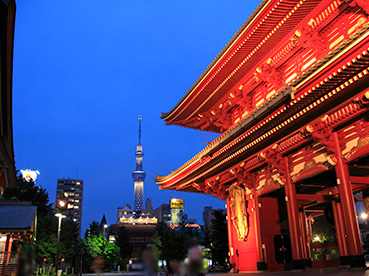 Surrounding environment. Senso-ji Temple (19 minutes walk / About 1500m)