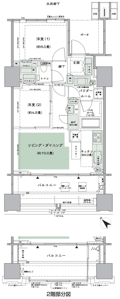 Floor: 2LD ・ K + N (storeroom) + WIC (walk-in closet), the occupied area: 54.48 sq m, Price: TBD