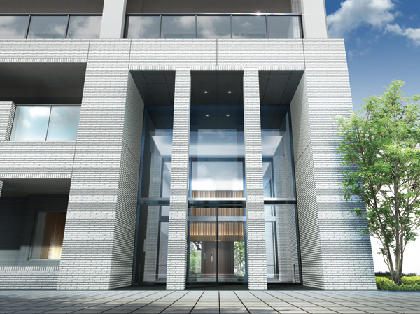 Entrance Rendering (which was raised to draw based on the drawings of the planning stage, In fact a slightly different. Trees such as the on-site is what drew the image of the location after you've grown. Shades of leaves and flowers, Tree form, etc. is slightly different and are from the actual image. Also, Since the planting 栽計 images are subject to change, Please note)