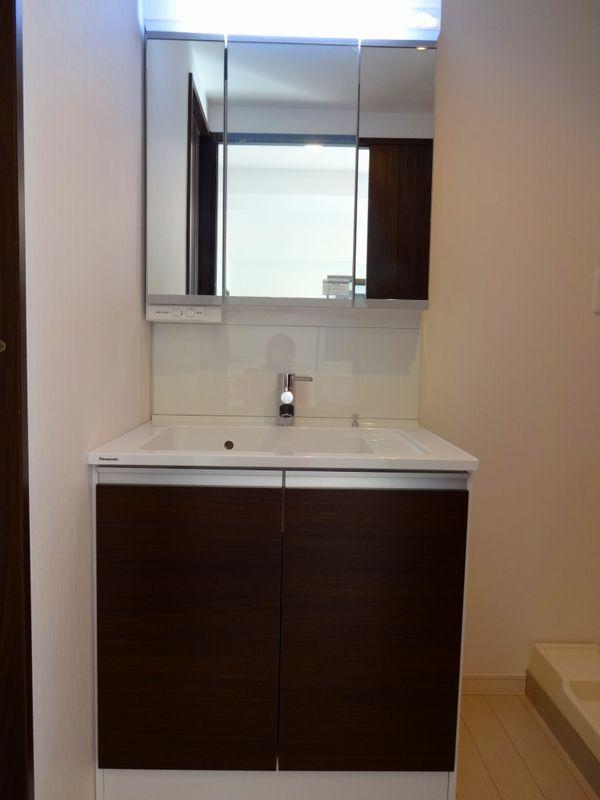 Wash basin, toilet. Bathroom vanity