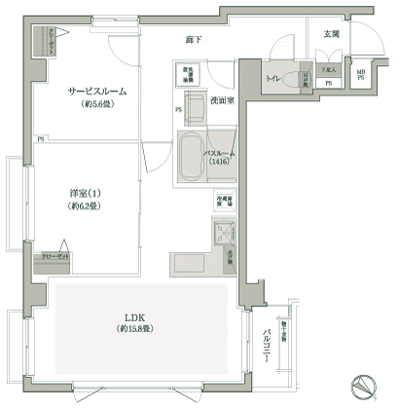 Floor: 1LDK + SR, the occupied area: 64.41 sq m, Price: TBD