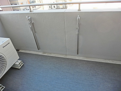 Balcony. Balconies happy spread