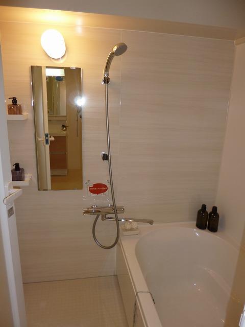 Bathroom. In refreshing impression bathroom, Flooring is also easy to dry the material is being used.