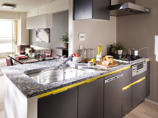 Kitchen.  [Kitchen stuck to the beauty and functionality to address the system Kitchen developer and manufacturer] Since its inception in 1929, Consistently quality and design, Continue to stick to, such as robustness and excellence of parts, The world's first in 1960 ( ※ Germany has announced a system kitchen) ・ Zima tick's standard equipped with a system of kitchen. The combination of the beautiful luster and accent color, It boasts a high design, It has adopted a new series S3 of Zima tick.  ※ House investigated