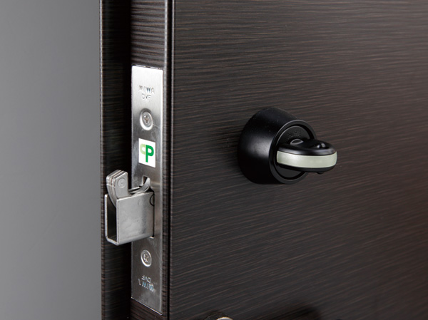 Security.  [Sickle dead bolt & crime prevention thumb] Equipped with double the sickle dead bolt lock to play an effective role in preventing pry. Also, Adopted a crime prevention thumb that does not rotate unless while pressing the button from the indoor side. It exerts a crime prevention effect against unauthorized unlocking.