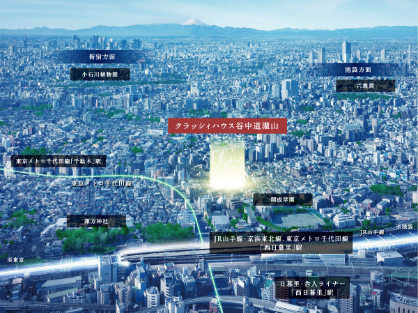 Other.  [Land that oozes history and emotional on the inside of the Yamanote Line] On the inside of the JR Yamanote Line, Leading to the city center and intimacy, "Nishinippori" station a 5-minute walk the land of, Yanaka ・ Dokan mountain. I feel the shine of polished sophistication, It will be born in the corner of the popular name that forms its own culture to know the depth of the cultivated tradition "Yanesen area".  ※ In fact a somewhat different in those subjected to CG processing to local peripheral aerial photo (2013 January shooting).