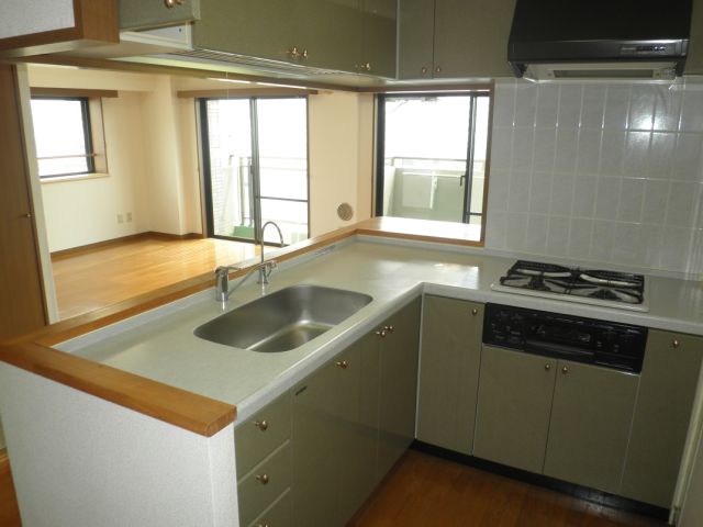 Kitchen. L-shape of the system is the kitchen (three-necked).