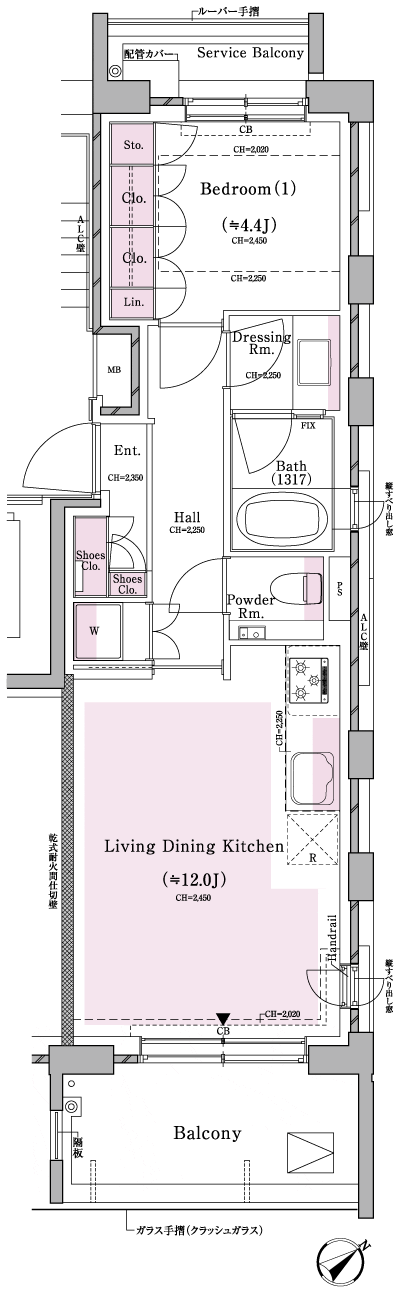 Floor: 1LDK, occupied area: 44.26 sq m, Price: 35,980,000 yen, now on sale