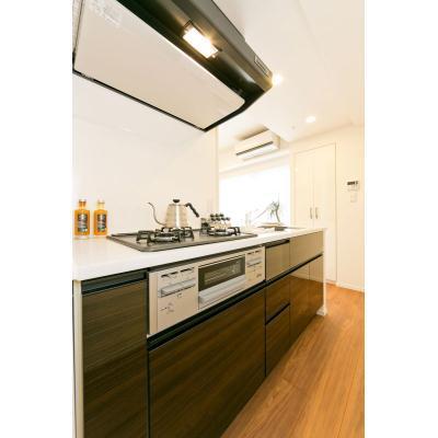 Kitchen. Convenient kitchen with grill. 