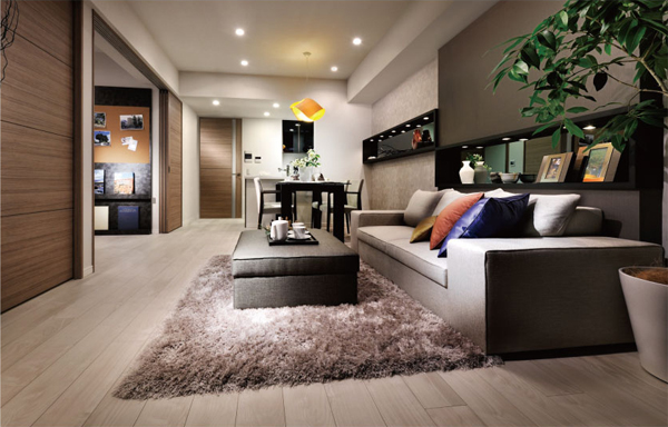 Living.  [living ・ dining] With consideration for privacy, Full of sense of openness space design. Efficient use of space storage space and out frame construction methods, such as, You can feel the carefree livability. (Bos type same specifications)