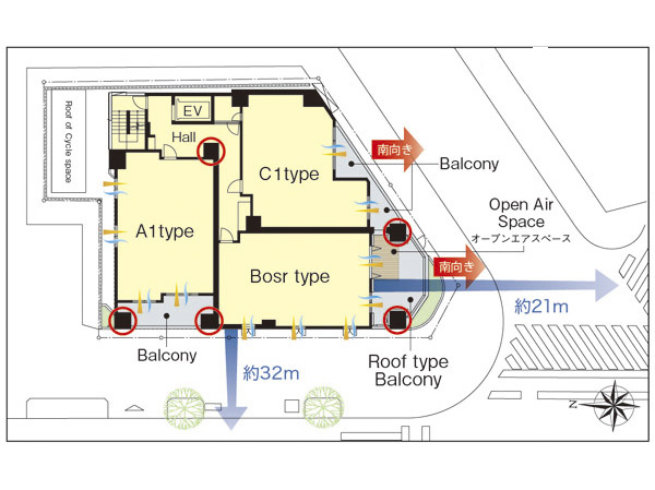 Building structure. <Verena Tokyo Iriya III> site layout drawing
