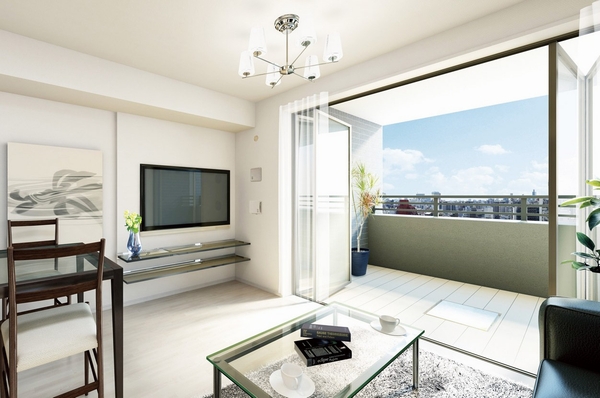 Building structure. Full of sense of openness "open air space" (model room / Bos type same specifications)