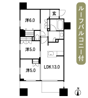 Floor: 3LDK + OS, the occupied area: 66.71 sq m