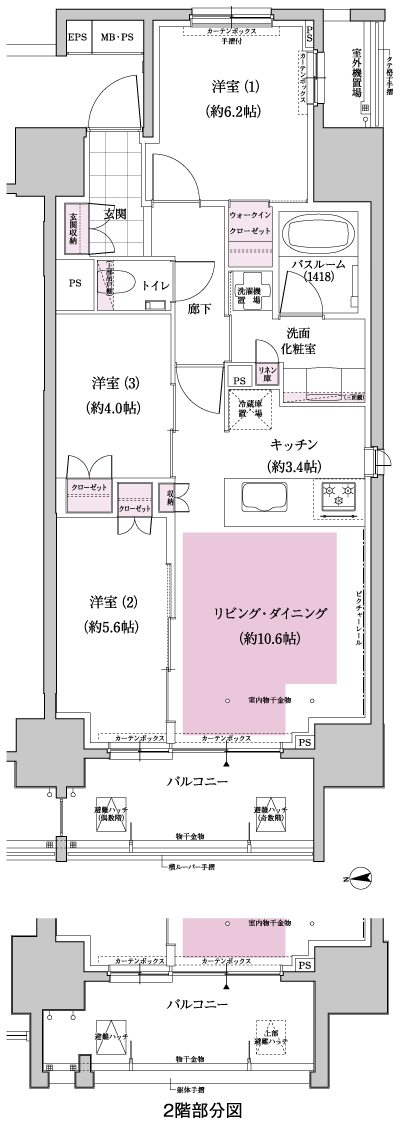 Floor: 3LDK + WIC, the area occupied: 70.1 sq m, Price: 45,850,000 yen ~ 51,301,000 yen, now on sale