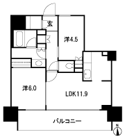 Floor: 2LDK + SIC, the occupied area: 54.61 sq m, Price: 40,312,000 yen, now on sale