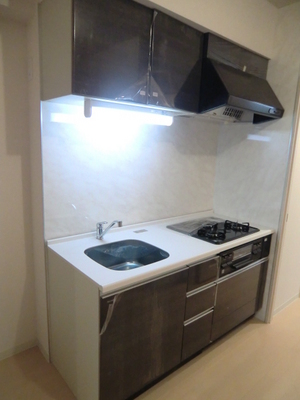 Kitchen. Easy-to-use three-necked gas system Kitchen