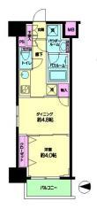 Floor plan. 1DK, Price 24,700,000 yen, Occupied area 30.35 sq m , Balcony area 3.3 sq m