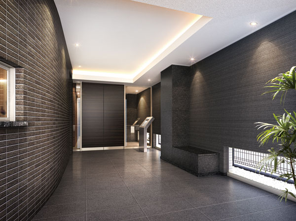 Shared facilities.  [Is Izanawa into the mansion, Conductor to produce a rhythm] While being escorted to the design wall depicting the Earl, Into the space of peace that has been protected from the outside world. Along the conductor leading to the mansion, We respect the texture to create a sense of unity and rhythm. (Windbreak Room Rendering CG)