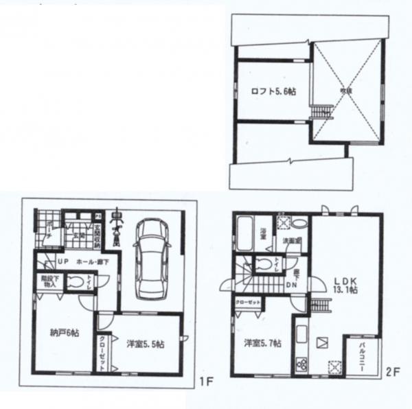 Floor plan. 36 million yen, 3LDK, Land area 65.03 sq m , Building area 89.78 sq m