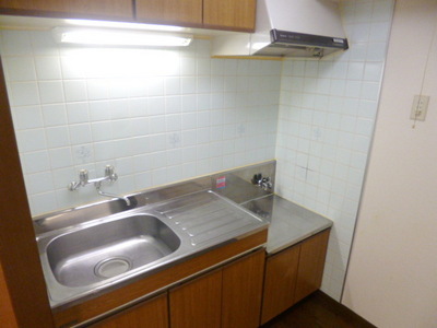 Kitchen. Two-burner gas stove installation Allowed