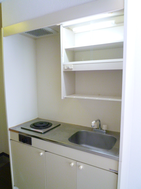 Kitchen. IH is to be replaced in the stove. There is also space for a cutting board