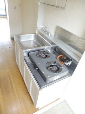 Kitchen. Two-burner gas stove installation Allowed