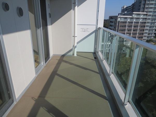 Balcony. Spacious balcony of width of about 2m.