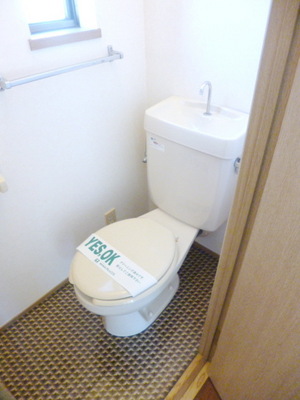 Toilet. Window with toilet