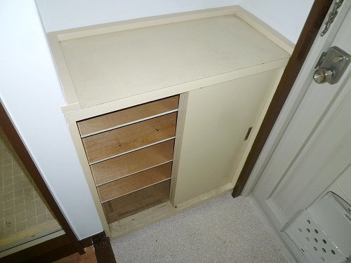 View. There is also a shoe box storage