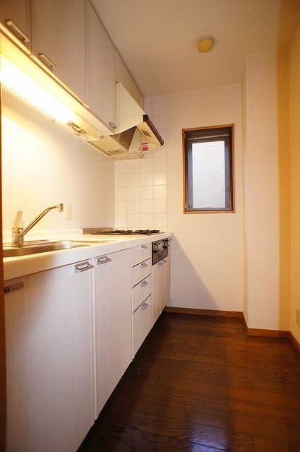 Kitchen. View of the spacious kitchen housewife