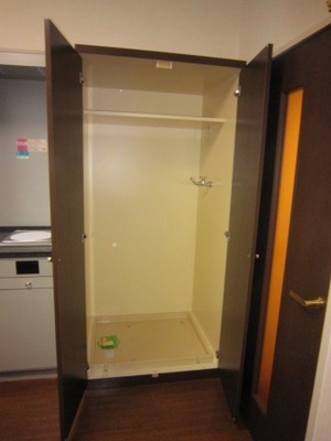 Washroom. Washing machine space