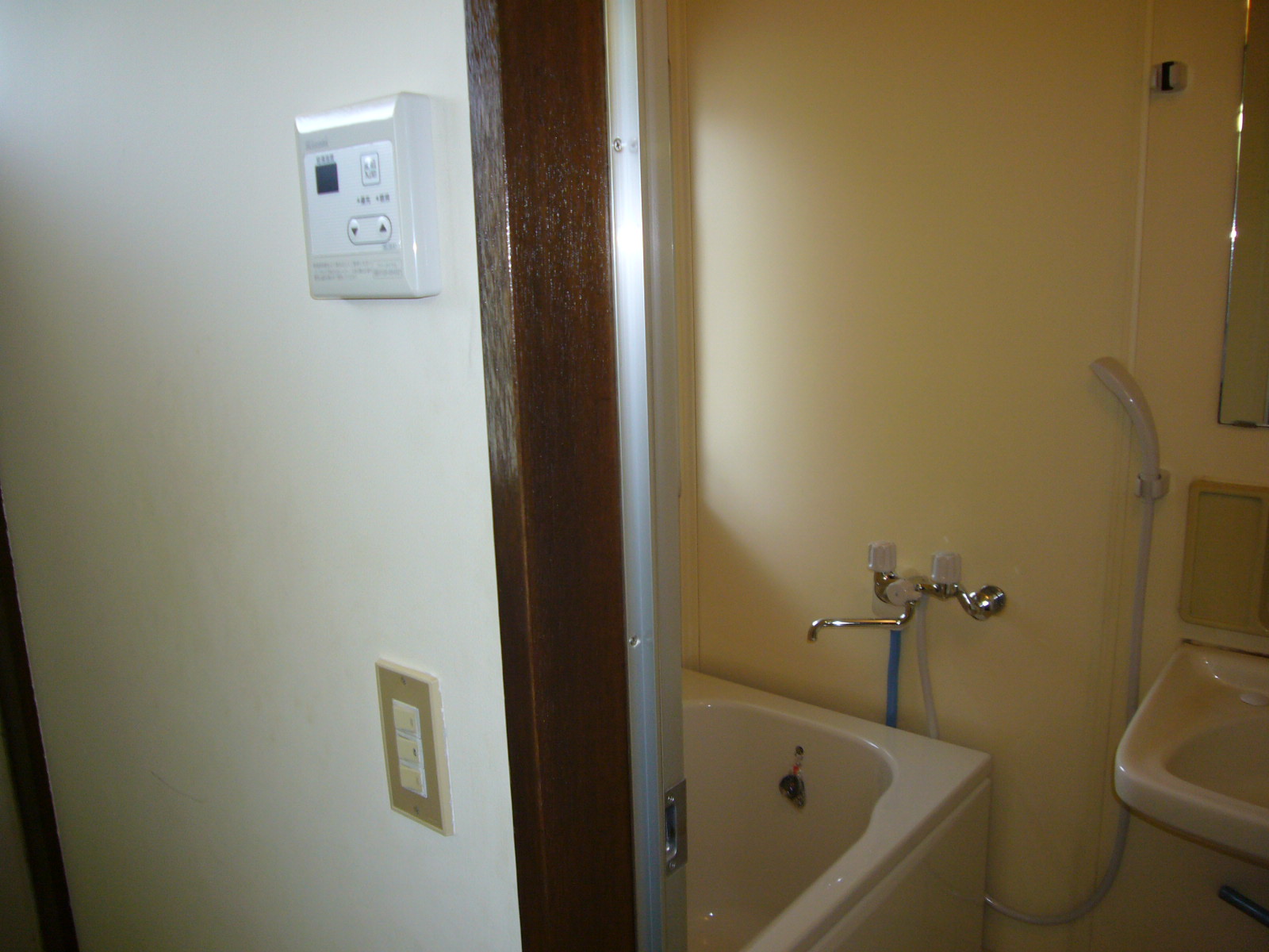 Washroom. There is a wash basin in the bath