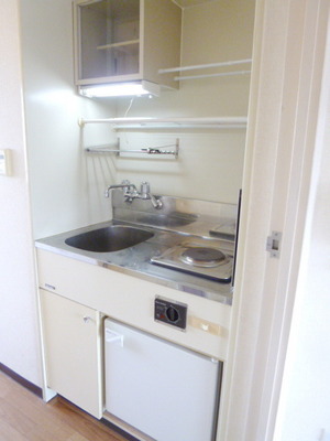 Kitchen. Fridge with kitchen